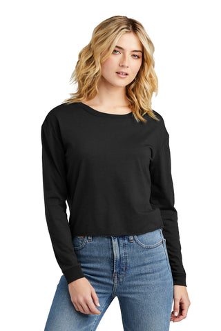 District Women's Perfect Tri Midi Long Sleeve Tee (Black)