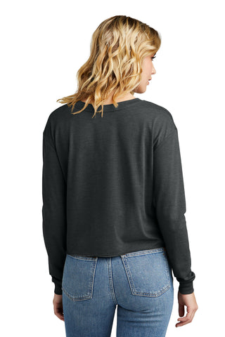 District Women's Perfect Tri Midi Long Sleeve Tee (Black Frost)