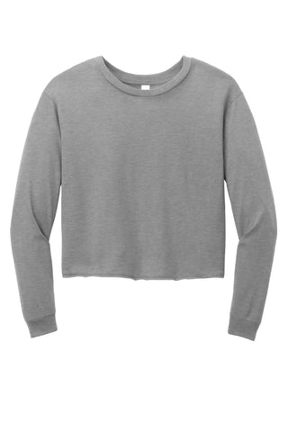 District Women's Perfect Tri Midi Long Sleeve Tee (Grey Frost)