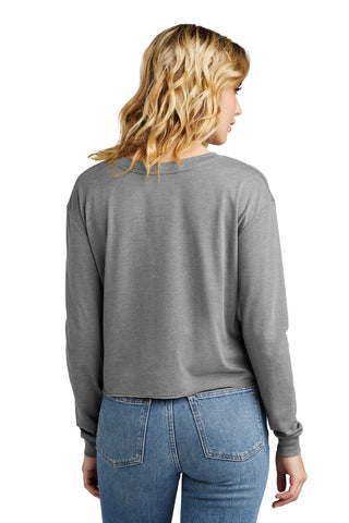 District Women's Perfect Tri Midi Long Sleeve Tee (Grey Frost)