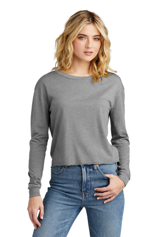 District Women's Perfect Tri Midi Long Sleeve Tee (Grey Frost)