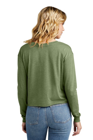 District Women's Perfect Tri Midi Long Sleeve Tee (Military Green Frost)