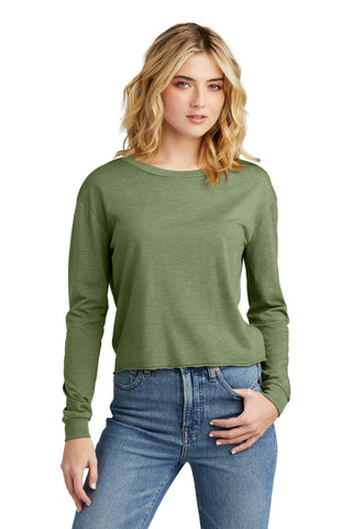 District Women's Perfect Tri Midi Long Sleeve Tee (Military Green Frost)