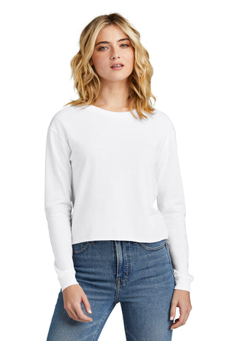 District Women's Perfect Tri Midi Long Sleeve Tee (White)