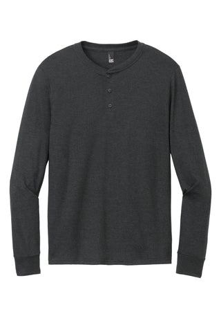 District Perfect Tri Long Sleeve Henley (Black Frost)