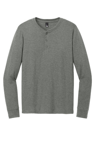 District Perfect Tri Long Sleeve Henley (Heathered Charcoal)