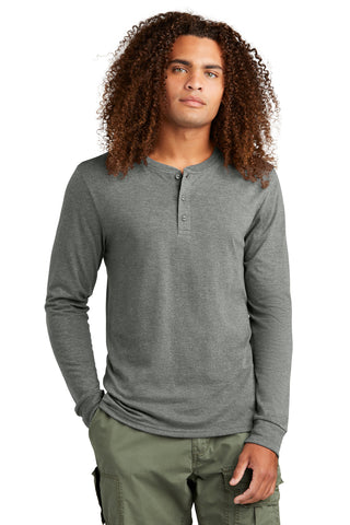 District Perfect Tri Long Sleeve Henley (Heathered Charcoal)