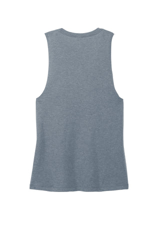 District Women's Perfect Tri Muscle Tank (Flint Blue Heather)