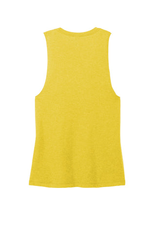 District Women's Perfect Tri Muscle Tank (Ochre Yellow Heather)