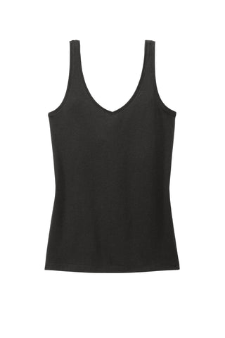 District Women's Perfect Blend CVC V-Neck Tank (Black)