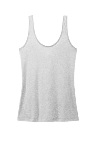 District Women's Perfect Blend CVC V-Neck Tank (Light Heather Grey)