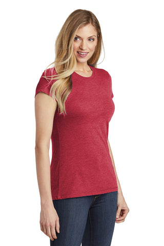 District Women's Fitted Perfect Tri Tee (Red Frost)