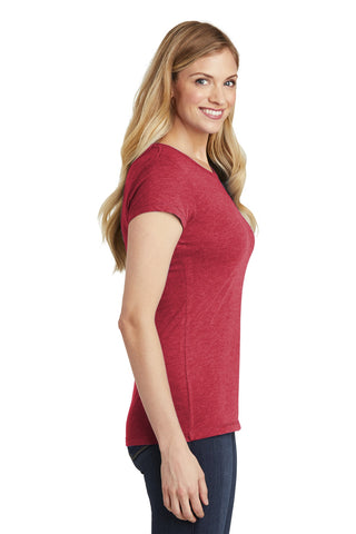 District Women's Fitted Perfect Tri Tee (Red Frost)