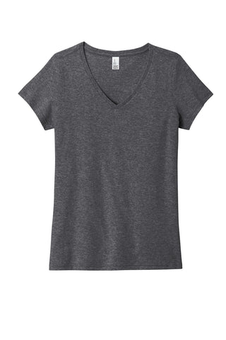 District Women's The Concert Tee V-Neck (Heathered Charcoal)