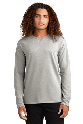 District Featherweight French Terry Long Sleeve Crewneck (Light Heather Grey)