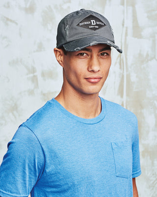 District Distressed Cap (Military Camo)