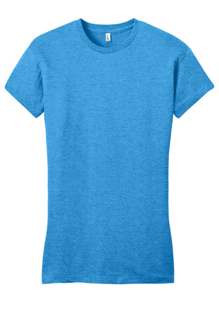 District Women's Fitted Very Important Tee (Heathered Bright Turquoise)