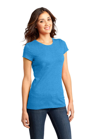 District Women's Fitted Very Important Tee (Heathered Bright Turquoise)