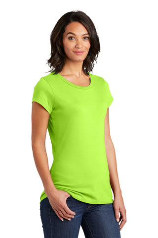 District Women's Fitted Very Important Tee (Lime Shock)