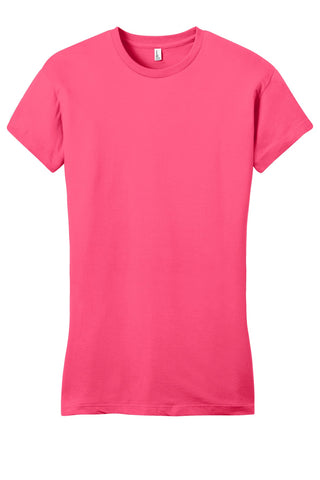 District Women's Fitted Very Important Tee (Neon Pink)