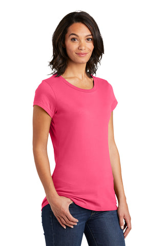 District Women's Fitted Very Important Tee (Neon Pink)