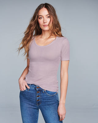 District Women's V.I.T.Rib Scoop Neck Tee (Smokey Iris)