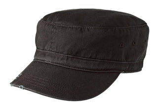 District Distressed Military Hat (Black)