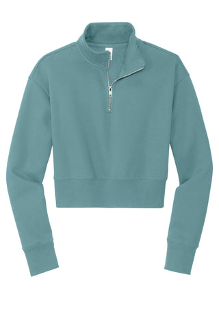 District Women's V.I.T. Fleece 1/2-Zip (Eucalyptus Blue)