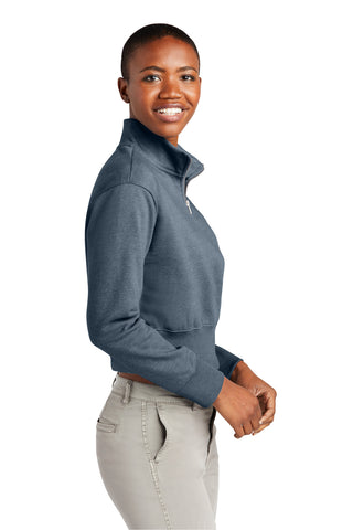 District Women's V.I.T. Fleece 1/2-Zip (Flint Blue Heather)