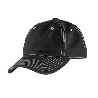 District Rip and Distressed Cap (Black/ Chrome)