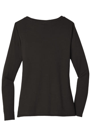 District Women's Very Important Tee Long Sleeve V-Neck (Black)