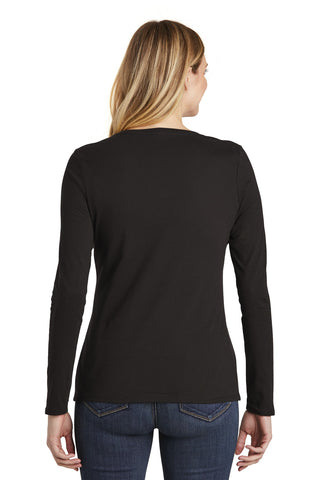 District Women's Very Important Tee Long Sleeve V-Neck (Black)