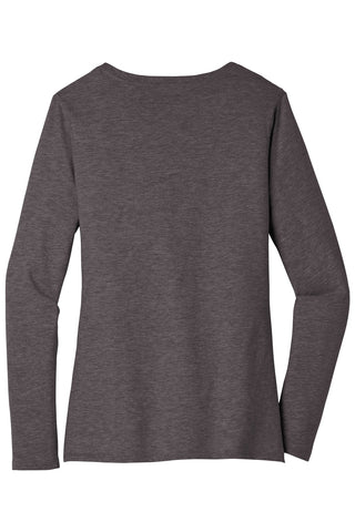 District Women's Very Important Tee Long Sleeve V-Neck (Heathered Charcoal)