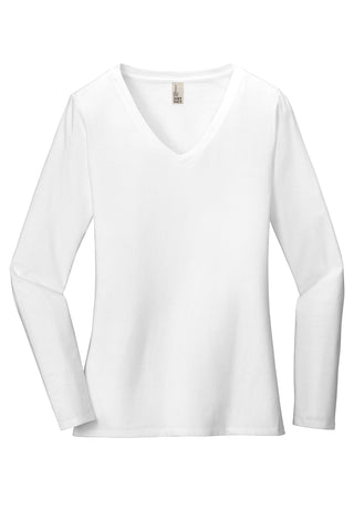District Women's Very Important Tee Long Sleeve V-Neck (White)
