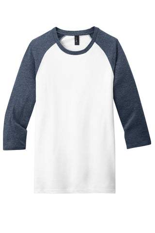 District Very Important Tee 3/4-Sleeve Raglan (Heathered Navy/ White)