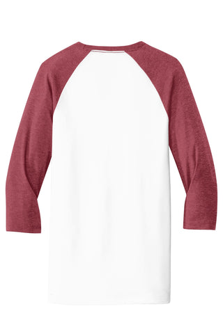 District Very Important Tee 3/4-Sleeve Raglan (Heathered Red/ White)