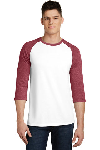 District Very Important Tee 3/4-Sleeve Raglan (Heathered Red/ White)