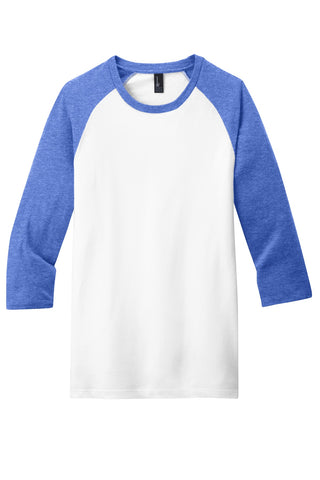 District Very Important Tee 3/4-Sleeve Raglan (Royal Frost/ White)