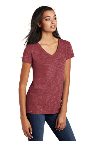 District Women's Medal V-Neck Tee (Cardinal)