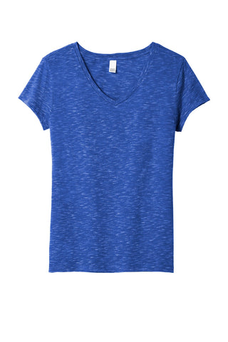 District Women's Medal V-Neck Tee (Deep Royal)