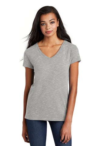 District Women's Medal V-Neck Tee (Light Grey)