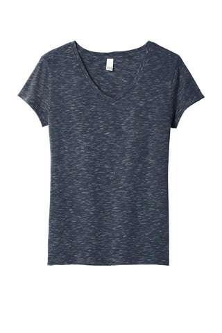 District Women's Medal V-Neck Tee (New Navy)