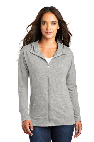 District Women's Medal Full-Zip Hoodie (Light Grey)