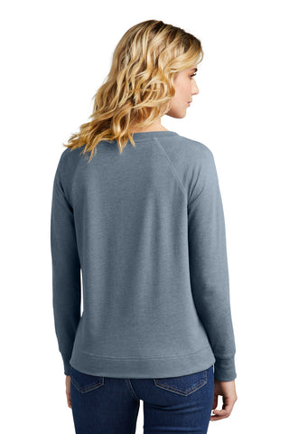 District Women's Featherweight French Terry Long Sleeve Crewneck (Flint Blue Heather)