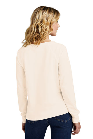 District Women's Featherweight French Terry Long Sleeve Crewneck (Gardenia)