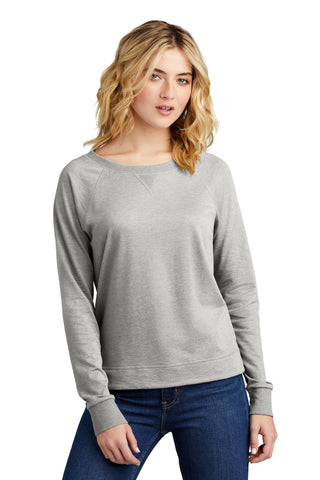 District Women's Featherweight French Terry Long Sleeve Crewneck (Light Heather Grey)