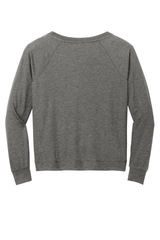 District Women's Featherweight French Terry Long Sleeve Crewneck (Washed Coal)