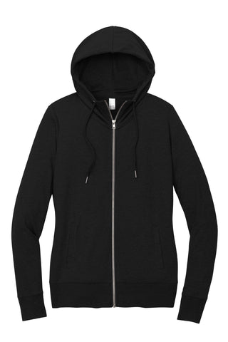 District Women's Featherweight French Terry Full-Zip Hoodie (Black)