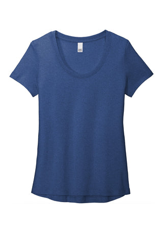 District Women's Flex Scoop Neck Tee (Heathered Deep Royal)