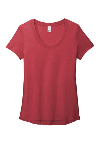 District Women's Flex Scoop Neck Tee (Heathered Red)